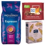Кофе зерно, печенье и шоколад Ritter Sport